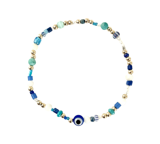 Evil Eye Blue Anklet