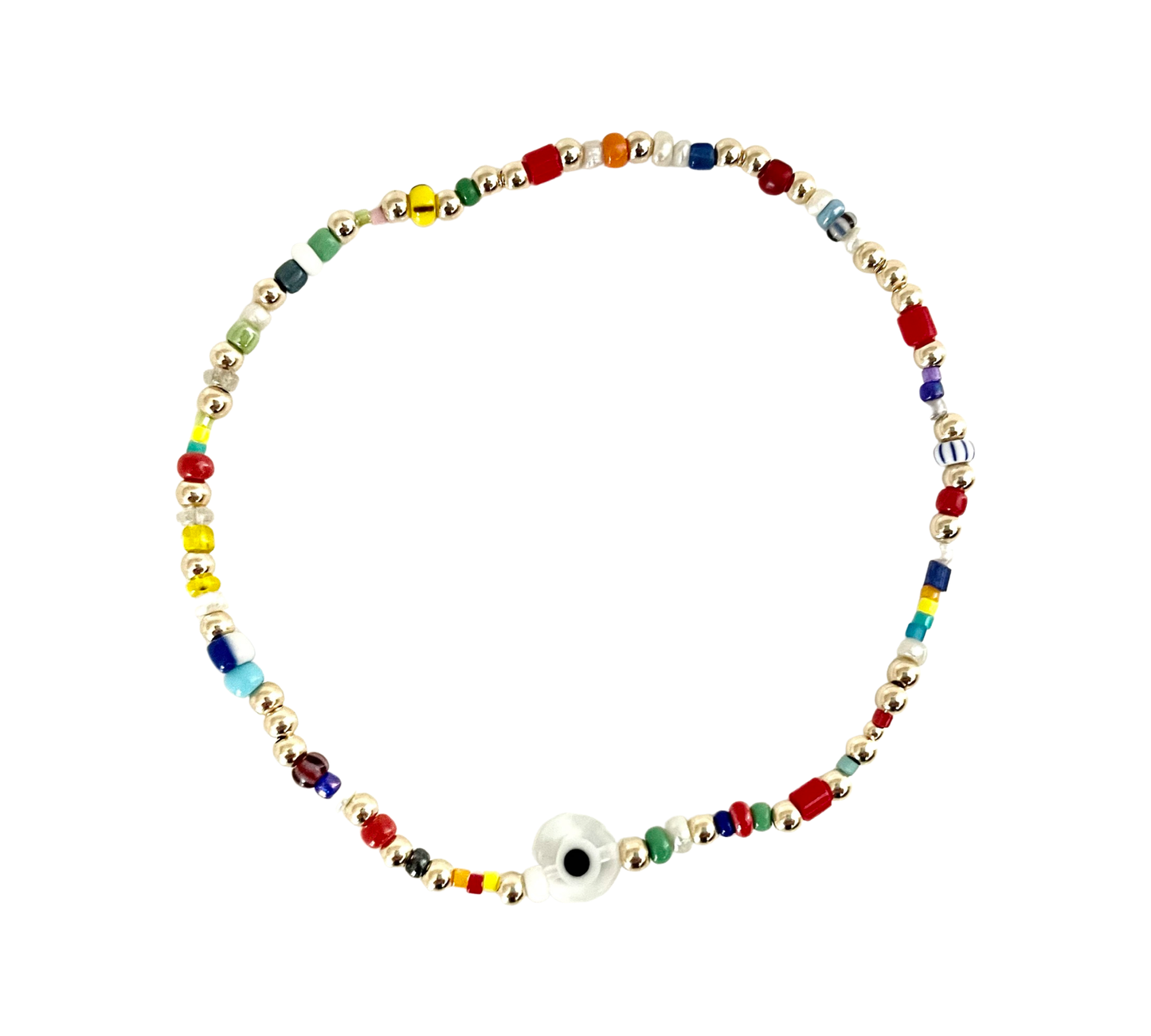 Multicolor Evil Eye Anklet