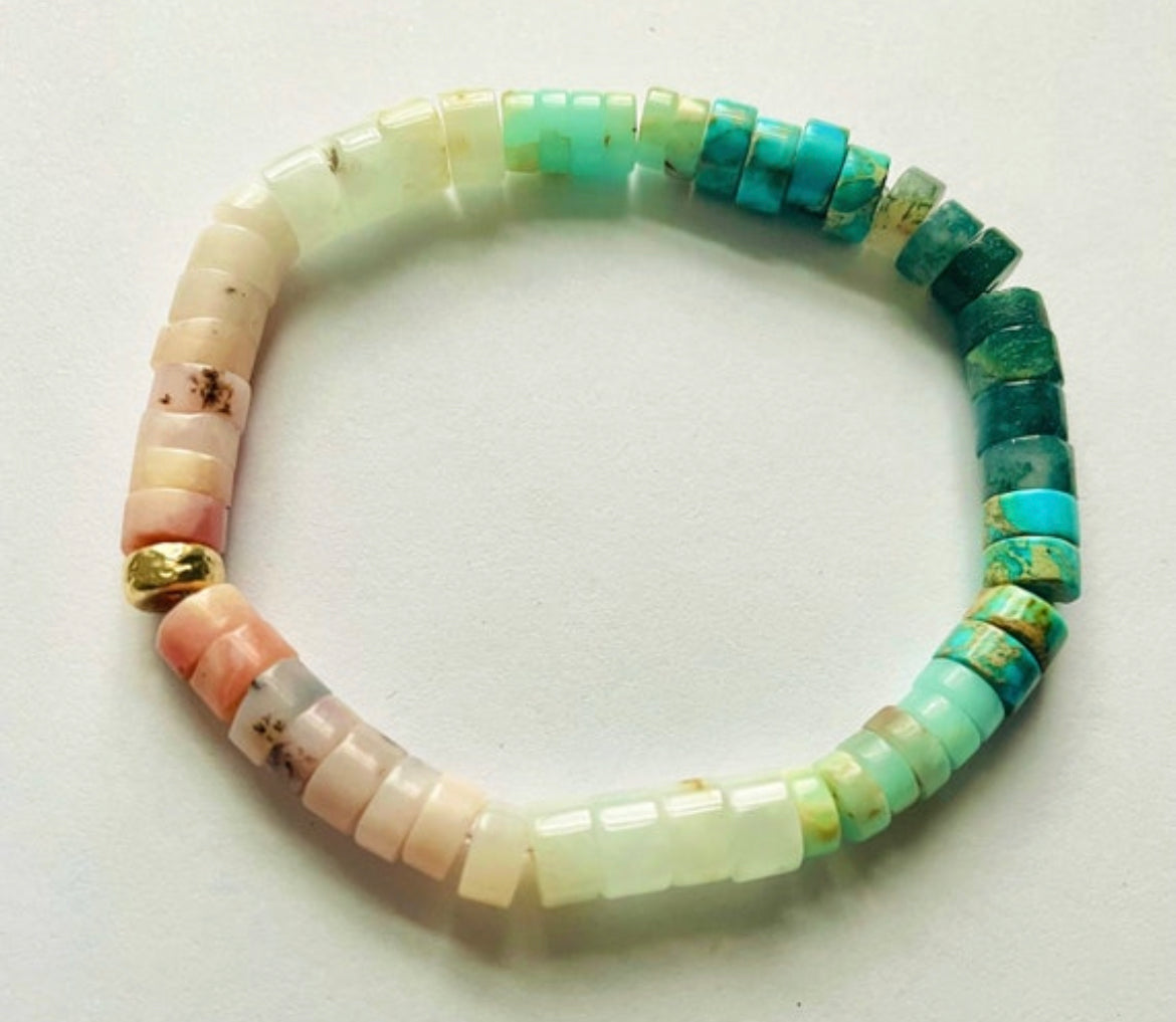 Semiprecious Gemstone Beaded Bracelet