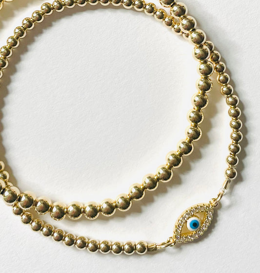 Evil Eye Gold Filled Bracelet