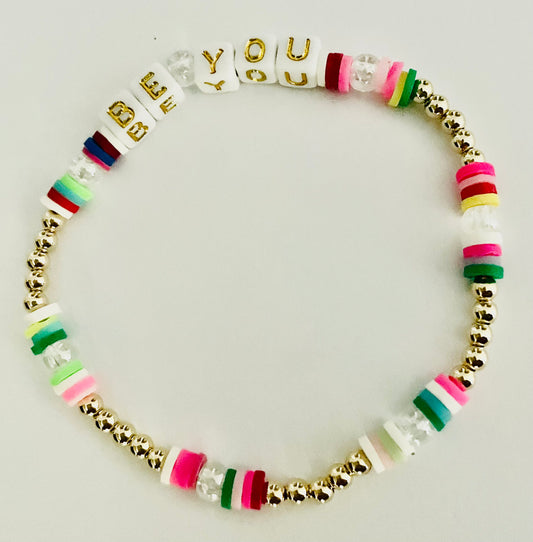 Motivational Words Bracelet BE YOU