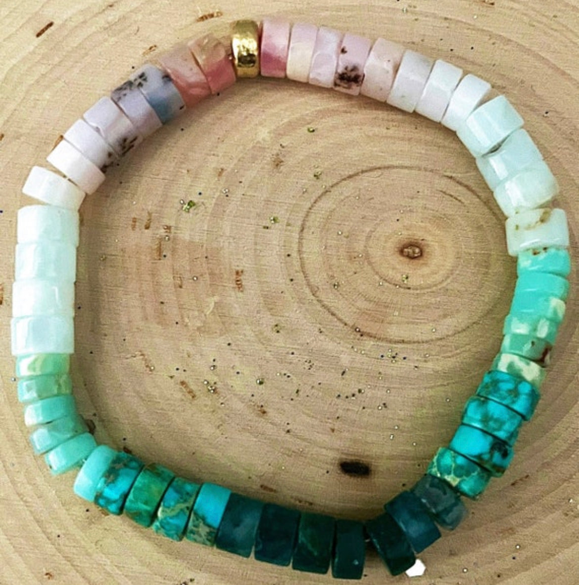 Semiprecious Gemstone Beaded Bracelet